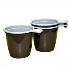 Чашка кофейная 180 гр бело-коричневая