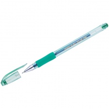 Ручка гелевая Crown "Hi-Jell Needle Grip" зеленая, 0,7мм