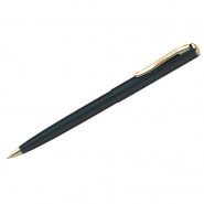 Ручка шариковая Berlingo "Velvet Prestige" синяя, 0,7мм, корпус черный/золото,кнопочн.,пласт. футляр