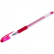 Ручка гелевая Crown "Hi-Jell Needle Grip" красная, 0,7мм