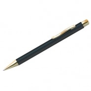 Ручка шариковая Berlingo "Golden Standard" синяя, 0,7мм, корпус черный/золото, кнопочн, пласт.футляр фото 1