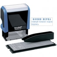 Штамп самонаборный Trodat, 3стр., 1 касса, пластик, 38*14мм фото 1