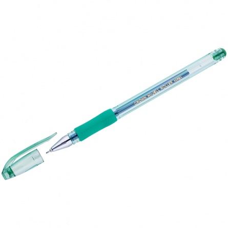 Ручка гелевая Crown "Hi-Jell Needle Grip" зеленая, 0,7мм фото 1
