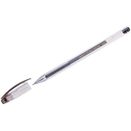 Ручка гелевая Crown "Hi-Jell Needle" черная, 0,5мм фото 1