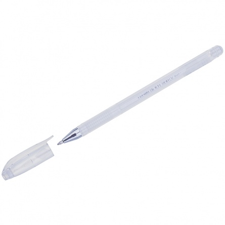 Ручка гелевая Crown "Hi-Jell Pastel" пастель белая, 0,8мм фото 1