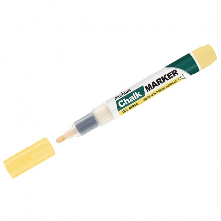 Маркер меловой MunHwa "Chalk Marker" желтый, 3мм фото 1